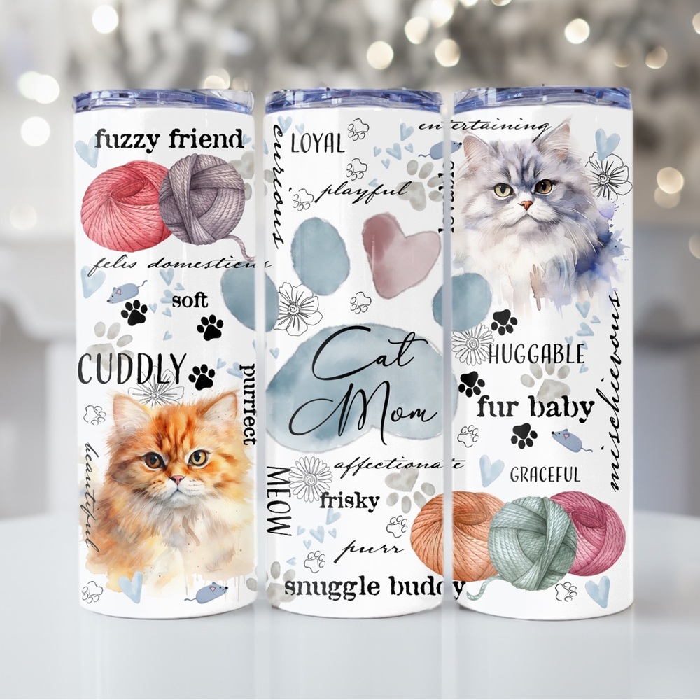 Cat mom tumbler